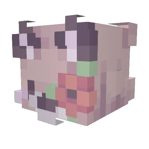 Crystellize Minecraft avatar head, 3D render