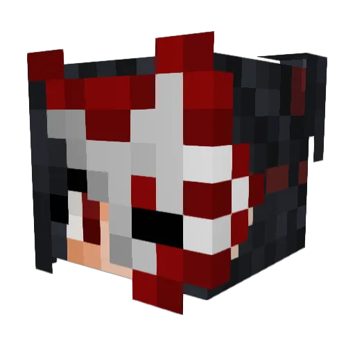 Crystona123 Minecraft avatar head, 3D render