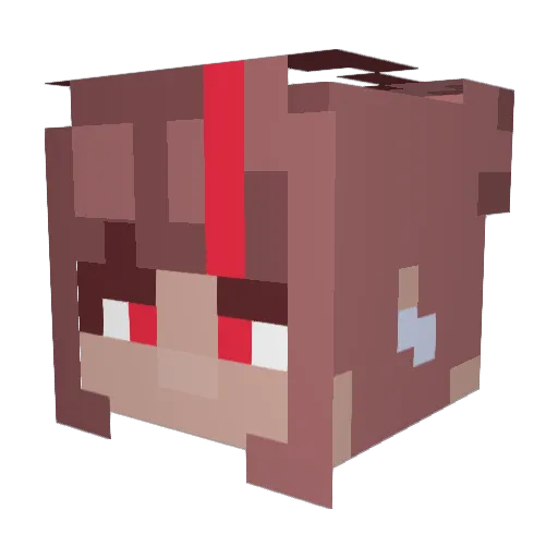 Crystyllol Minecraft avatar head, 3D render