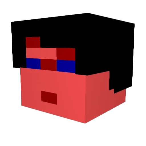 Crywarrior Minecraft avatar head, 3D render