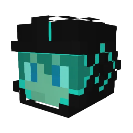 Cryyptor Minecraft avatar head, 3D render
