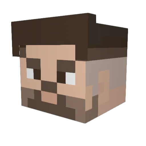 CryzeFlorian Minecraft avatar head, 3D render