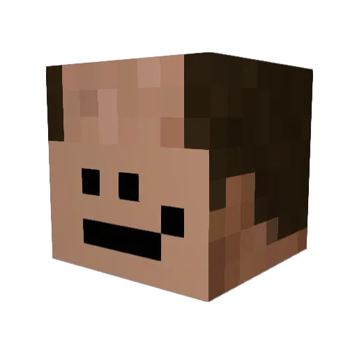 Cryzzzis Minecraft avatar head, 3D render