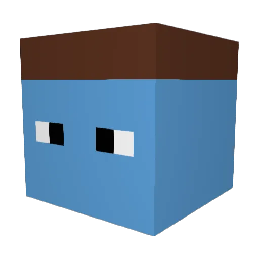 Crzstian Minecraft avatar head, 3D render