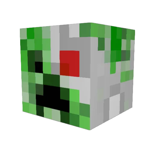 CrzyBomber Minecraft avatar head, 3D render
