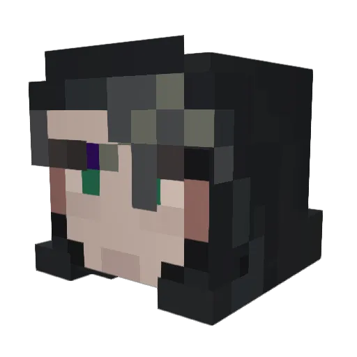 Crzzyboi Minecraft avatar head, 3D render