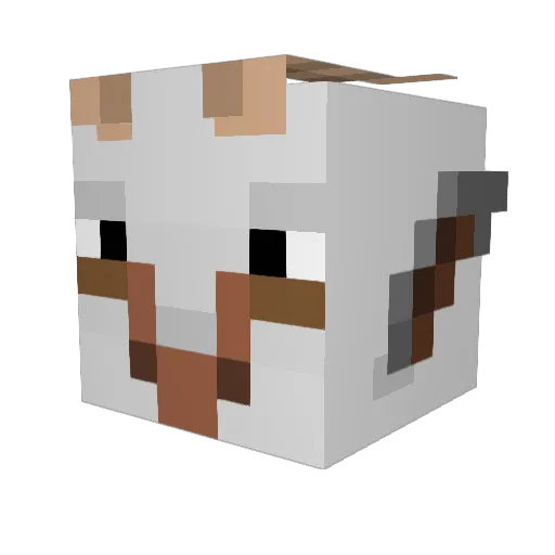 CsGoat Minecraft avatar head, 3D render