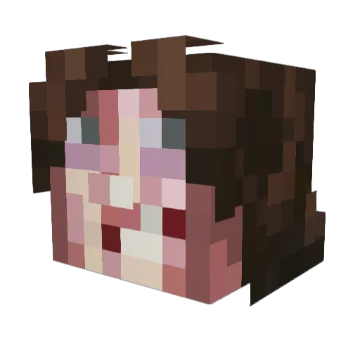 CsakEgyGeri Minecraft avatar head, 3D render