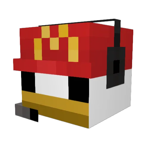 Csatelites Minecraft avatar head, 3D render