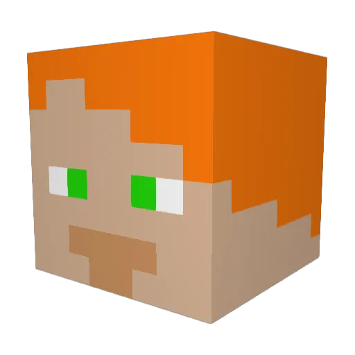 Csenky Minecraft avatar head, 3D render
