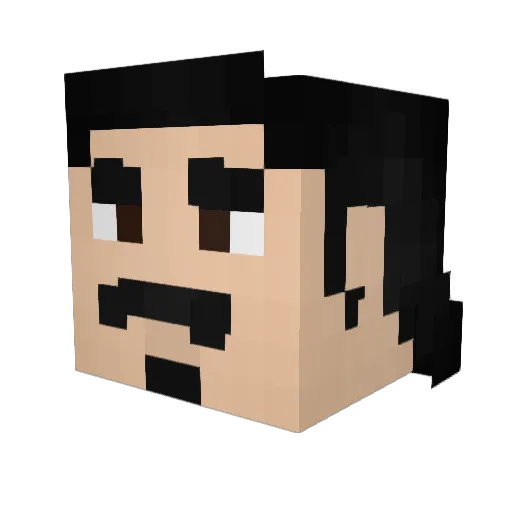 Csertabimbi Minecraft avatar head, 3D render