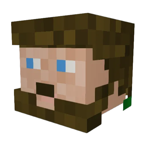 Csige Minecraft avatar head, 3D render