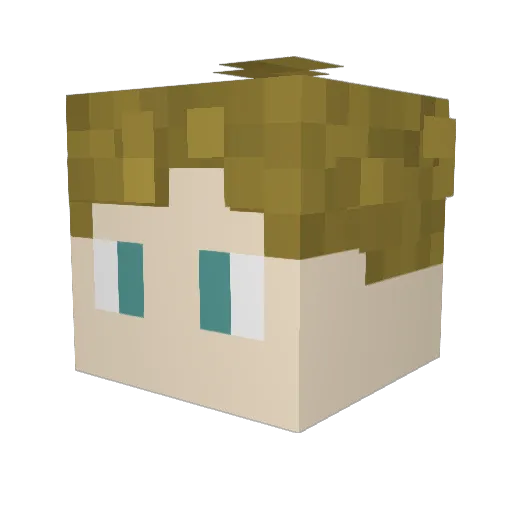 CsmcKZ Minecraft avatar head, 3D render