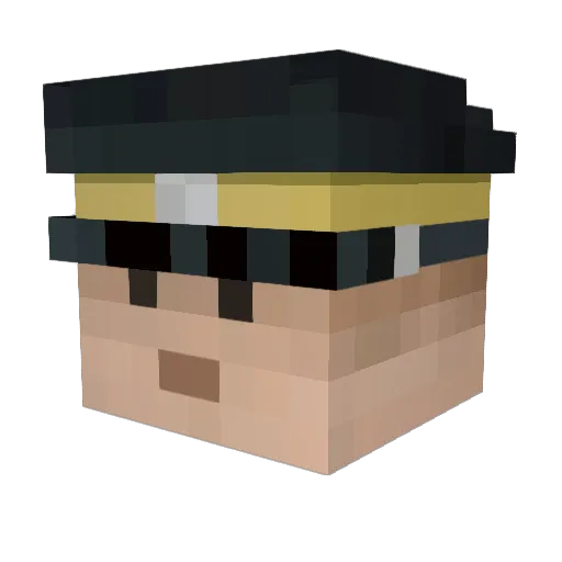 CstMetz Minecraft avatar head, 3D render