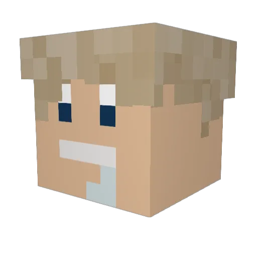 Cstal56 Minecraft avatar head, 3D render