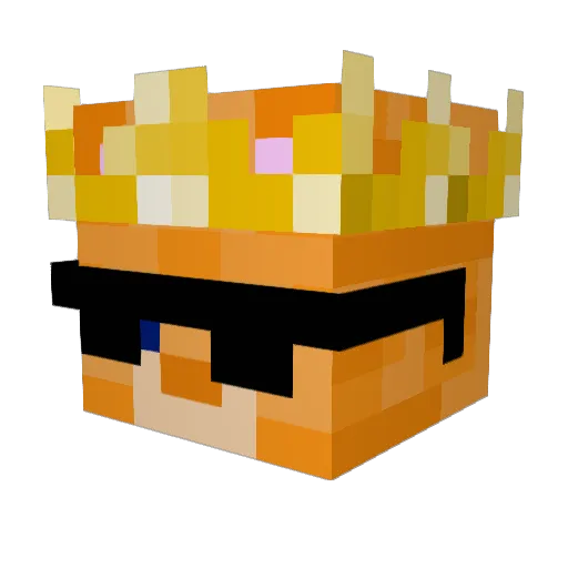Cstudz Minecraft avatar head, 3D render