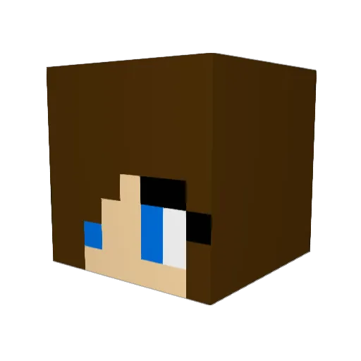 Csucsek Minecraft avatar head, 3D render