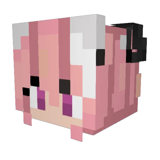 Csudev Minecraft avatar head, 3D render