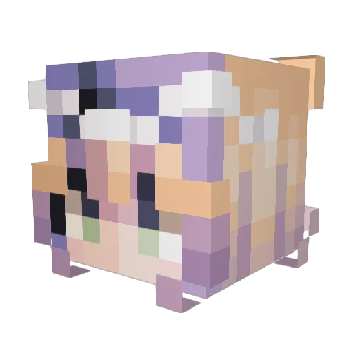 Csviola Minecraft avatar head, 3D render