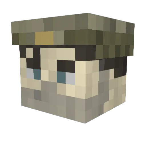 CtStGermain Minecraft avatar head, 3D render