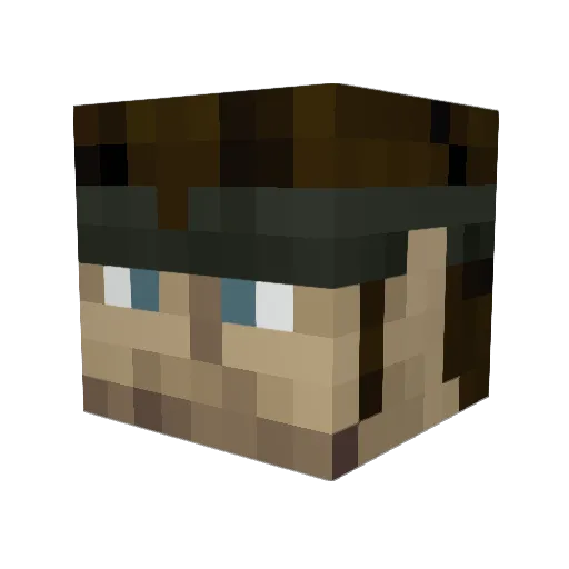 Ctahomas Minecraft avatar head, 3D render
