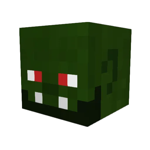 Ctebeh Minecraft avatar head, 3D render