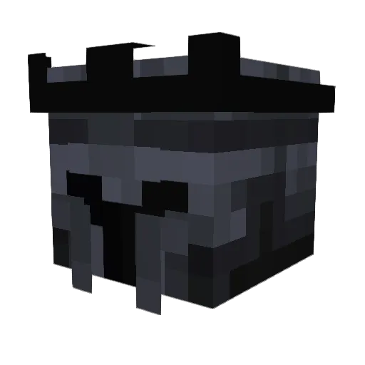 Cthonic Minecraft avatar head, 3D render