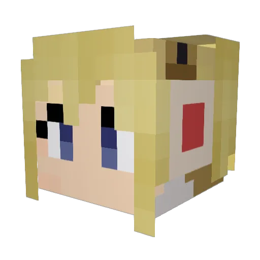 CthuIAid Minecraft avatar head, 3D render