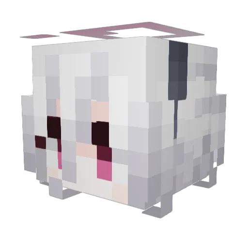 Ctily Minecraft avatar head, 3D render