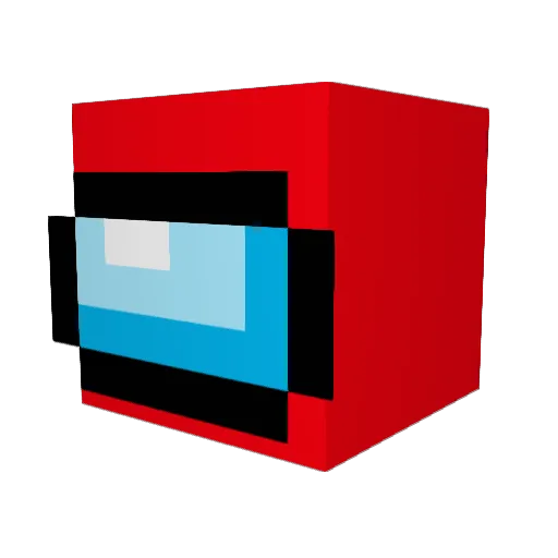 Ctomalty Minecraft avatar head, 3D render