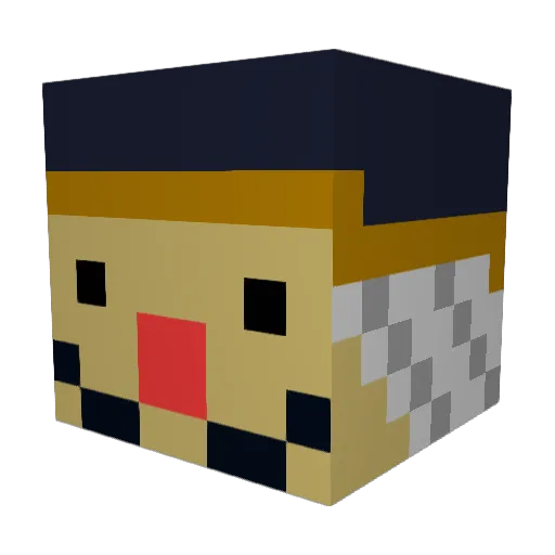 CtrCookie Minecraft avatar head, 3D render