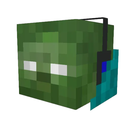 CtrlAltDavid Minecraft avatar head, 3D render