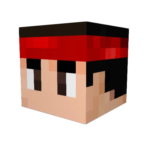 CtrlAltDelete Minecraft avatar head, 3D render