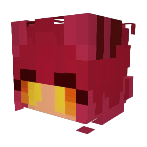 Cu1e_ Minecraft avatar head, 3D render