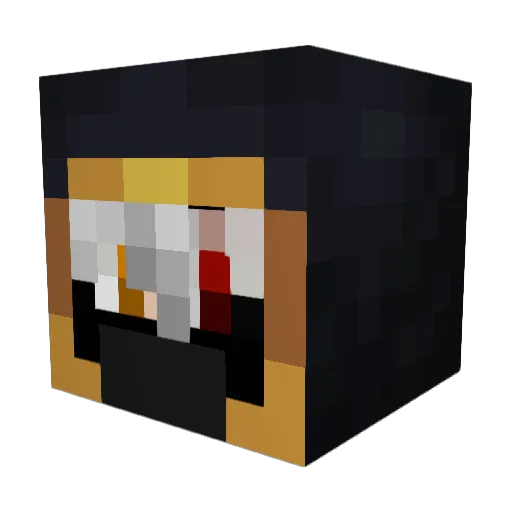 Cu1tist Minecraft avatar head, 3D render