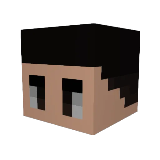 CuBa_FideL Minecraft avatar head, 3D render