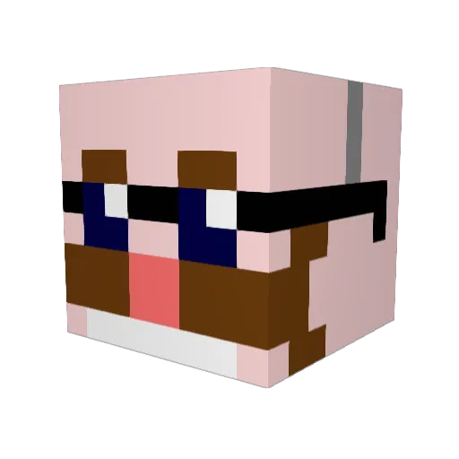 CuBe167 Minecraft avatar head, 3D render