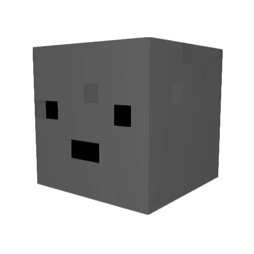 CuBeOnHere Minecraft avatar head, 3D render
