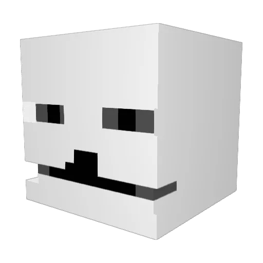 CuBroO Minecraft avatar head, 3D render