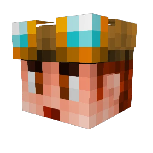 CuDoxx Minecraft avatar head, 3D render