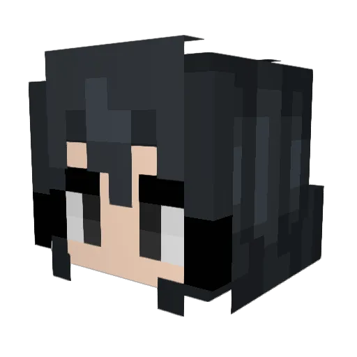 CuH2O Minecraft avatar head, 3D render