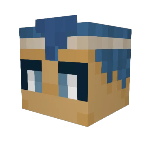 CuKobold Minecraft avatar head, 3D render