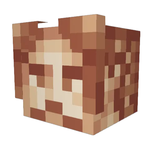 Cu_4_Azide Minecraft avatar head, 3D render