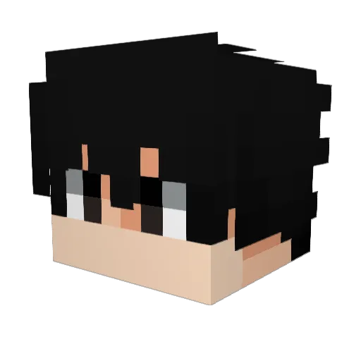 CuaKing Minecraft avatar head, 3D render