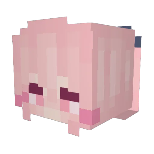 Cuadra Minecraft avatar head, 3D render