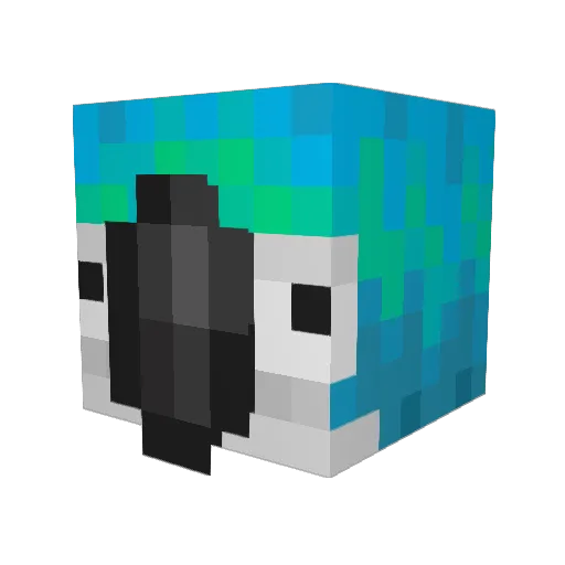 CuadroCraft_HD Minecraft avatar head, 3D render