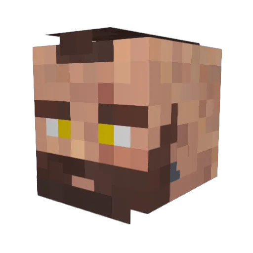 CuatroCinco Minecraft avatar head, 3D render