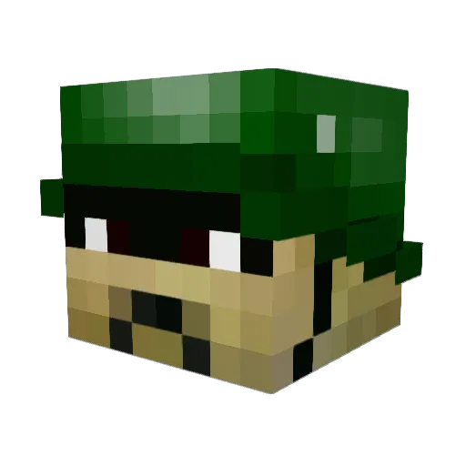 CubA_ Minecraft avatar head, 3D render