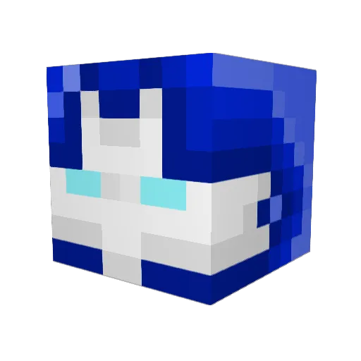 CubKun Minecraft avatar head, 3D render