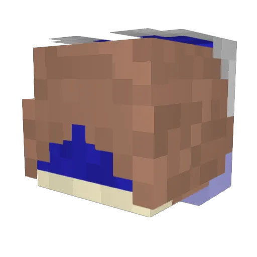 CubbyX Minecraft avatar head, 3D render